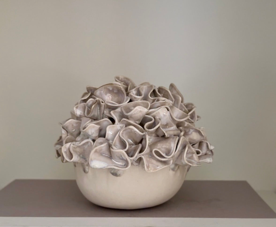 Petite Ruffles - Milk Glass
