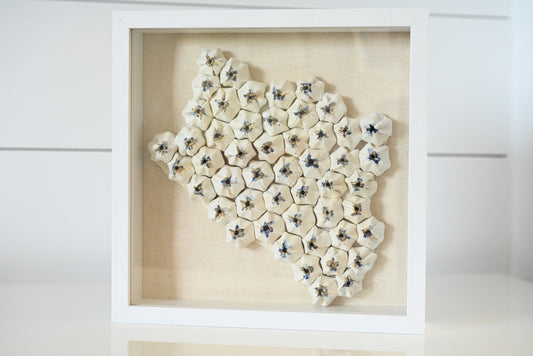 Framed Ceramic Flower Buds