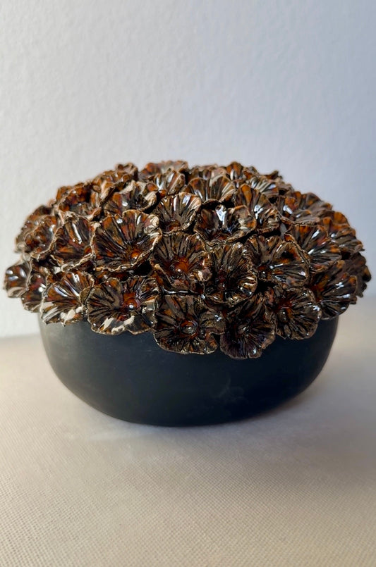 Petite Flowers - Black/Bronze